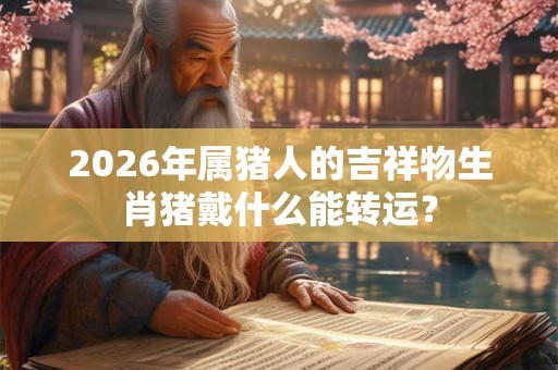 2026年属猪人的吉祥物生肖猪戴什么能转运？