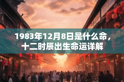 1983年12月8日是什么命，十二时辰出生命运详解