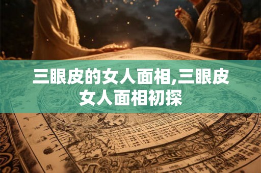 三眼皮的女人面相,三眼皮女人面相初探 三眼皮的女人面相,三眼皮女人面相初探