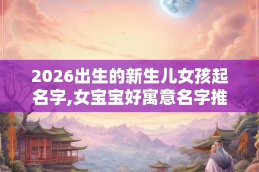 2026出生的新生儿女孩起名字,女宝宝好寓意名字推荐