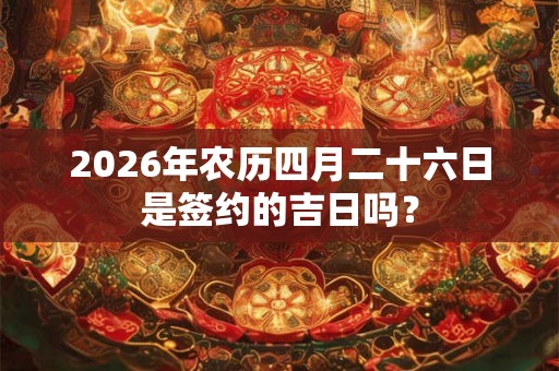 2026年农历四月二十六日是签约的吉日吗? 2026年农历四月二十六日是签约的吉日吗?
