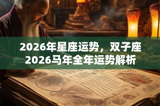 2026年星座运势，双子座2026马年全年运势解析