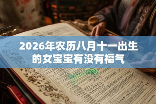 2026年农历八月十一出生的女宝宝有没有福气