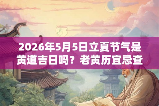 2026年5月5日立夏节气是黄道吉日吗？老黄历宜忌查询！