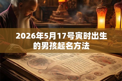 2026年5月17号寅时出生的男孩起名方法