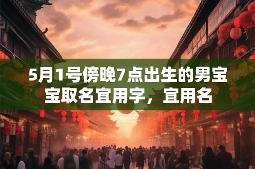 5月1号傍晚7点出生的男宝宝取名宜用字，宜用名
