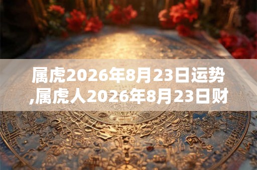 属虎2026年8月23日运势,属虎人2026年8月23日财运,生肖虎2026年8月23日运势