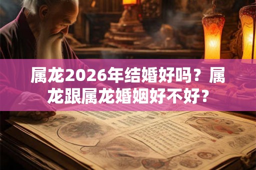 属龙2026年结婚好吗？属龙跟属龙婚姻好不好？