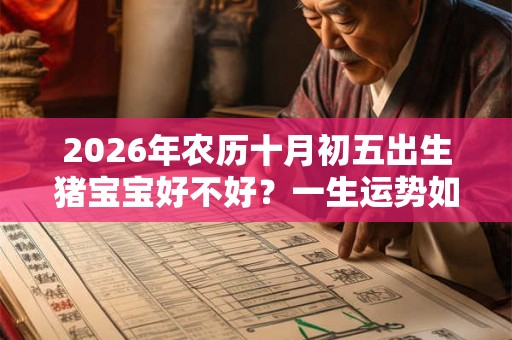 2026年农历十月初五出生猪宝宝好不好？一生运势如何？
