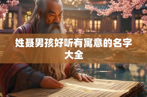 姓聂男孩好听有寓意的名字大全