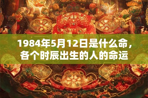 1984年5月12日是什么命，各个时辰出生的人的命运