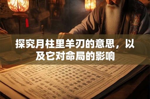 探究月柱里羊刃的意思，以及它对命局的影响