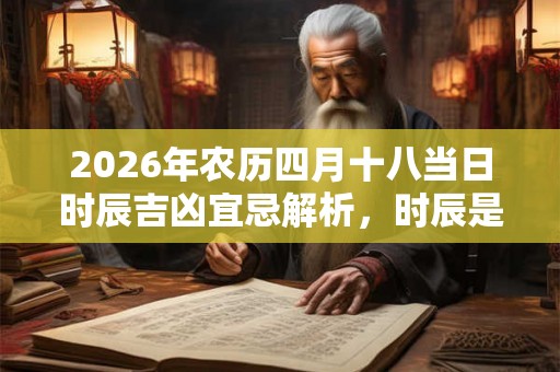 2026年农历四月十八当日时辰吉凶宜忌解析，时辰是什么？