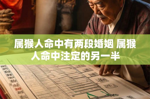 属猴人命中有两段婚姻 属猴人命中注定的另一半
