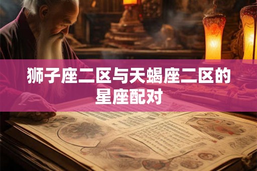狮子座二区与天蝎座二区的星座配对
