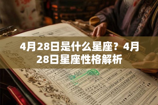 4月28日是什么星座？4月28日星座性格解析