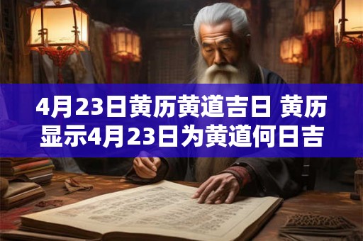 4月23日黄历黄道吉日 黄历显示4月23日为黄道何日吉