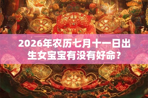 2026年农历七月十一日出生女宝宝有没有好命？