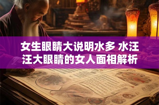 女生眼睛大说明水多 水汪汪大眼睛的女人面相解析
