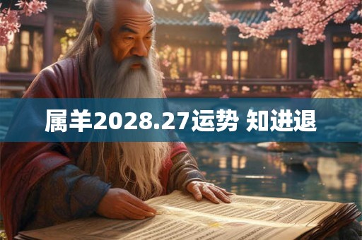 属羊2028.27运势 知进退