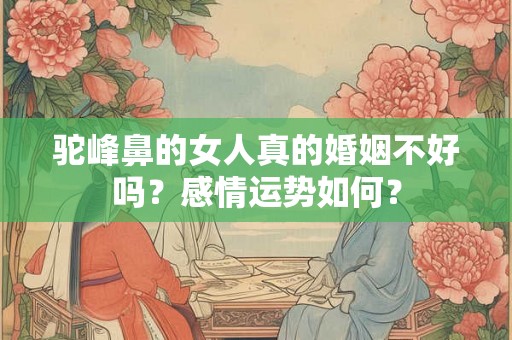 驼峰鼻的女人真的婚姻不好吗?感情运势如何? 驼峰鼻的女人真的婚姻不好吗?感情运势如何?