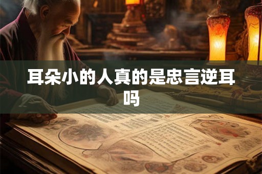 耳朵小的人真的是忠言逆耳吗
