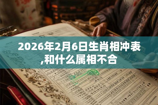 2026年2月6日生肖相冲表,和什么属相不合