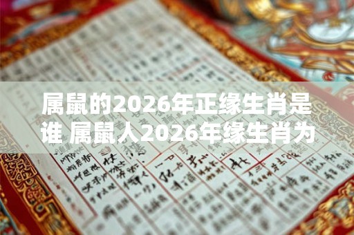 属鼠的2026年正缘生肖是谁 属鼠人2026年缘生肖为何