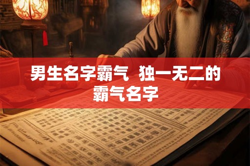 男生名字霸气 独一无二的霸气名字 男生名字霸气 独一无二的霸气名字
