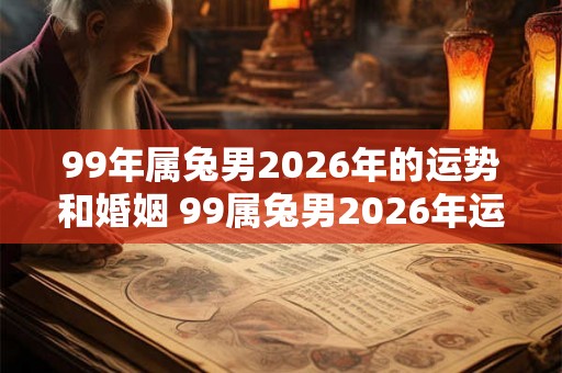 99年属兔男2026年的运势和婚姻 99属兔男2026年运势及婚姻如何