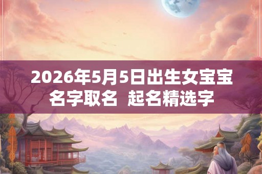 2026年5月5日出生女宝宝名字取名 起名精选字 2026年5月5日出生女宝宝名字取名 起名精选字