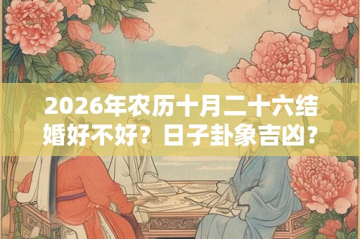 2026年农历十月二十六结婚好不好？日子卦象吉凶？