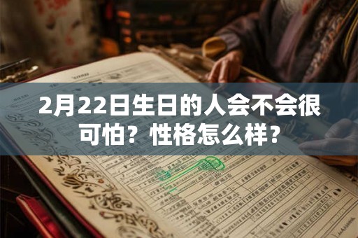 2月22日生日的人会不会很可怕？性格怎么样？