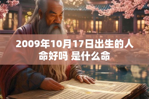2009年10月17日出生的人命好吗 是什么命