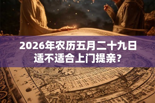 2026年农历五月二十九日适不适合上门提亲？