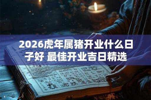 2026虎年属猪开业什么日子好 最佳开业吉日精选
