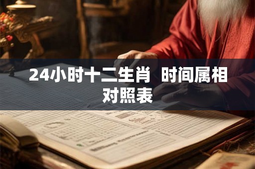 24小时十二生肖  时间属相对照表