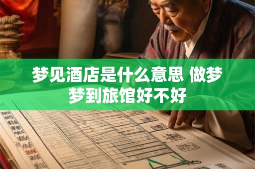 梦见酒店是什么意思 做梦梦到旅馆好不好 梦见酒店是什么意思 做梦梦到旅馆好不好