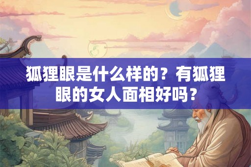狐狸眼是什么样的？有狐狸眼的女人面相好吗？