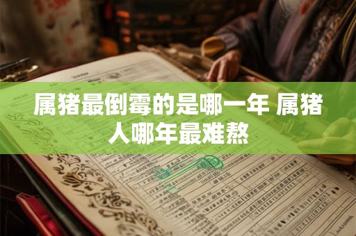 属猪最倒霉的是哪一年 属猪人哪年最难熬