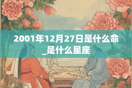 2001年12月27日是什么命_是什么星座