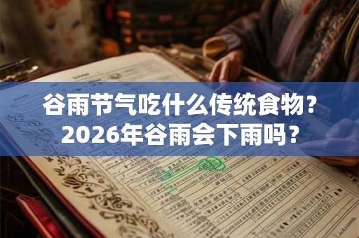 谷雨节气吃什么传统食物？2026年谷雨会下雨吗？