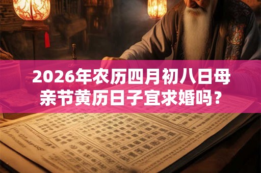 2026年农历四月初八日母亲节黄历日子宜求婚吗？