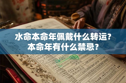 水命本命年佩戴什么转运？本命年有什么禁忌？