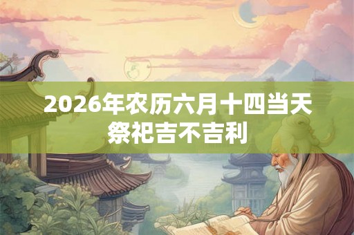 2026年农历六月十四当天祭祀吉不吉利