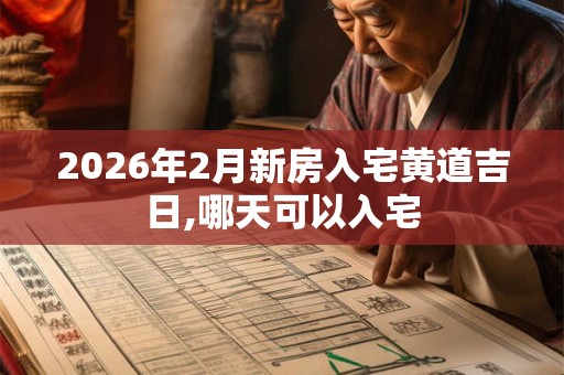 2026年2月新房入宅黄道吉日,哪天可以入宅