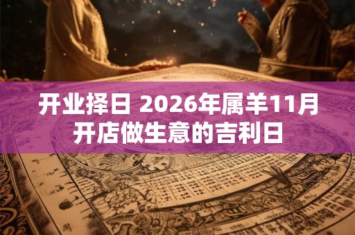 开业择日 2026年属羊11月开店做生意的吉利日