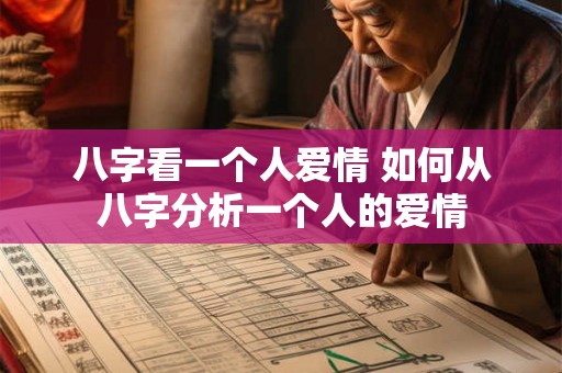 八字看一个人爱情 如何从八字分析一个人的爱情