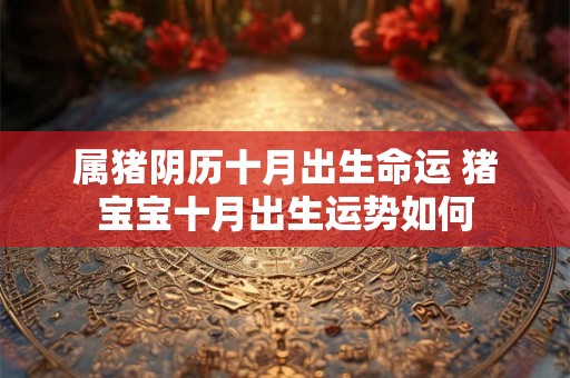 属猪阴历十月出生命运 猪宝宝十月出生运势如何