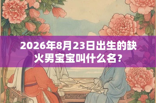 2026年8月23日出生的缺火男宝宝叫什么名？